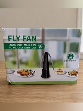 Fly Fan Tabletop Fan Battery Operated Repellent Indoor Outdoor BBQ Picnic Patio